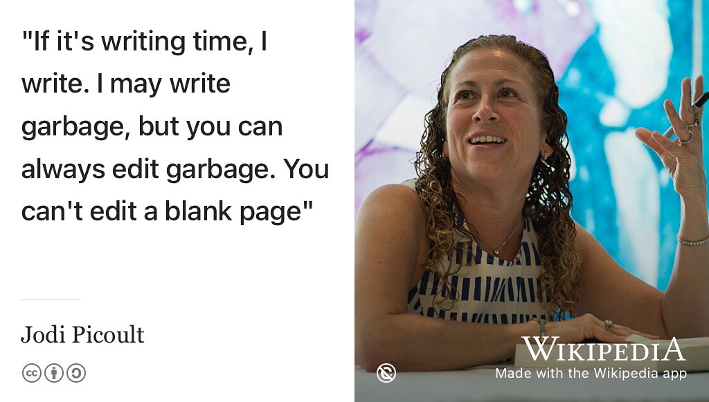 “If it’s writing time, I write. I may write garbage, but you can always edit garbage. You can’t edit a blank page” –Jodi Picoult (Kramer and Silver 2006) I often speak to students who tell me their CV isn’t ready yet. Just as you can’t edit a blank page, you can’t debug an unwritten (or unseen) CV either. So write something, anything. Even if you think its garbage you won’t be able to improve it until you’ve written it. You can’t start a fire without a spark. (Springsteen 1984; Bosworth and Hobbs 2023) Likewise, if you’re doing a CV swap (see figure 8.23) - go easy when giving feedback to its author, you’ll often be treading on delicate and personal ground. Public domain portrait of novelist Jodi Picoult by Lauren Gerson via the U.S. National Archives on Wikimedia Commons w.wiki/6i4E adapted using the Wikipedia app