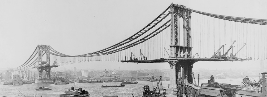 Just like the Manhattan Bridge, your future will be easier to build once you’ve done some preliminary design. You don’t need a grand design with tonnes of details, a simple sketch will do. Design questions are covered in the first part of this guidebook on designing your future. Picture of the Manhattan bridge under construction in 1909 adapted from a public domain image via Wikimedia commons w.wiki/32Rg